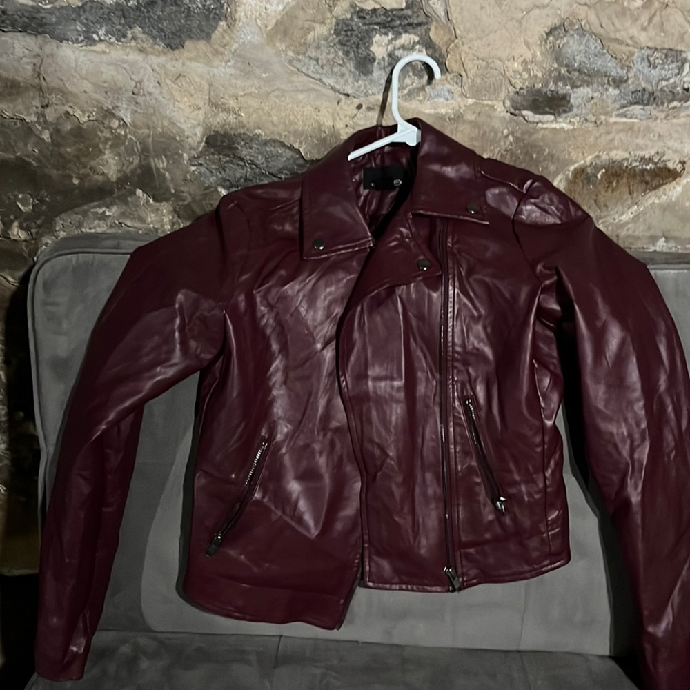 Purple/Red leather jacket